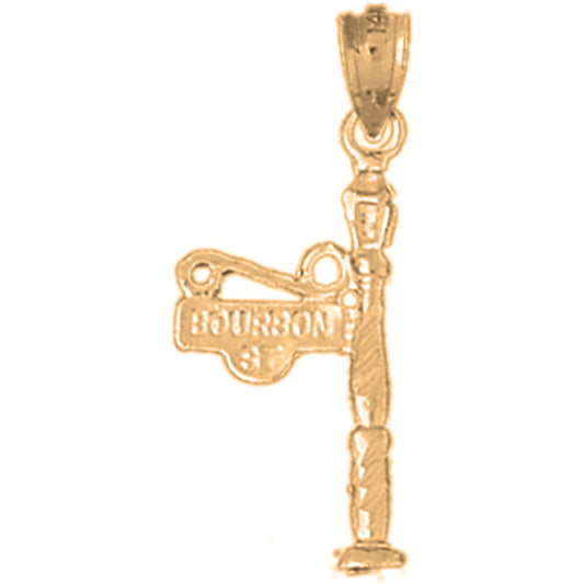 14K or 18K Gold Bourbon St., New Orleans Pendant