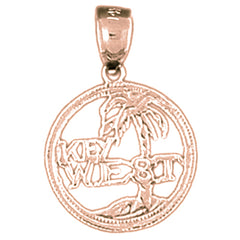 14K or 18K Gold Key West Pendant