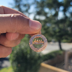 10K, 14K or 18K Gold Queen Mary, Long Beach Pendant