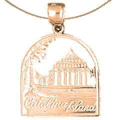 Colgante Isla Catalina de Oro de 10K, 14K o 18K