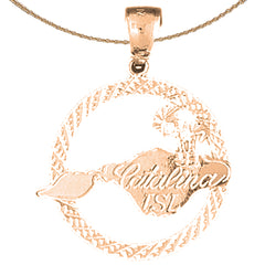 Colgante Isla Catalina de Oro de 10K, 14K o 18K