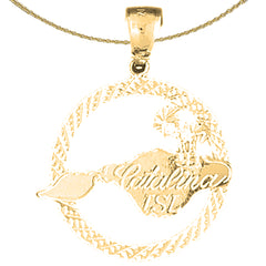 Colgante Isla Catalina de Oro de 10K, 14K o 18K