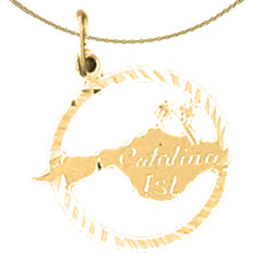 Colgante Isla Catalina de Oro de 14K o 18K