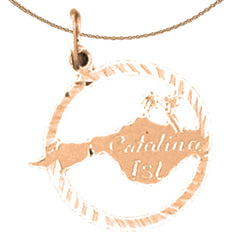 Colgante Isla Catalina de Oro de 14K o 18K