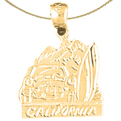 14K oder 18K Gold Kalifornien Anhänger