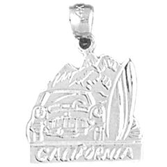 14K or 18K Gold California Pendant