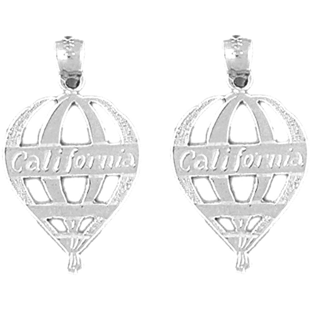 14K or 18K Gold 24mm California Earrings
