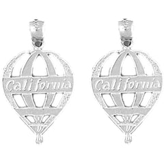 14K or 18K Gold 24mm California Earrings