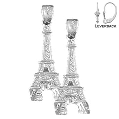 14K or 18K Gold 3D Eiffel Tower Earrings
