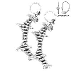 Pendientes London Bridge de oro de 14 quilates o 18 quilates de 23 mm