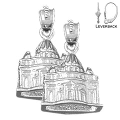 Pendientes Vaticano 3D de 20 mm de oro de 14 quilates o 18 quilates
