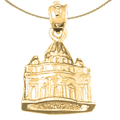 10K, 14K or 18K Gold 3D Vatican Pendant
