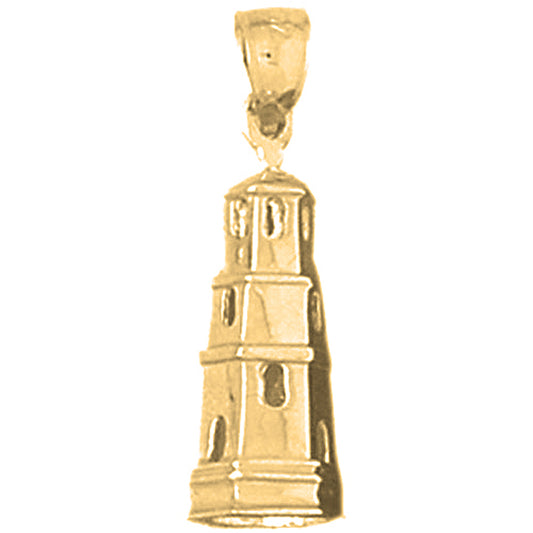 10K, 14K or 18K Gold Tower Pendant