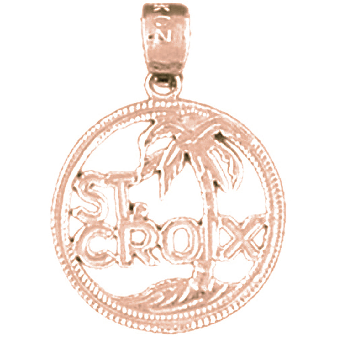 14K or 18K Gold St. Croix Pendant