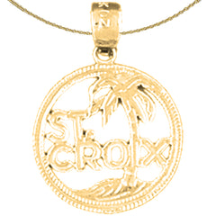 14K oder 18K Gold St. Croix Anhänger