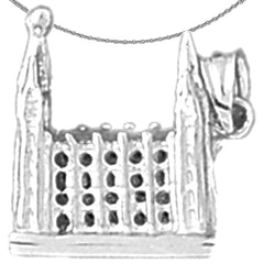 10K, 14K or 18K Gold 3D Mormon Church Pendant