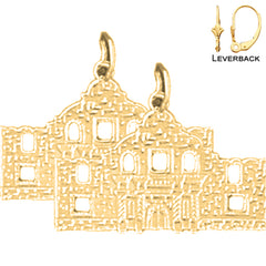 14K or 18K Gold Alamo Earrings