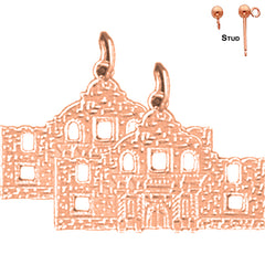 14K or 18K Gold Alamo Earrings