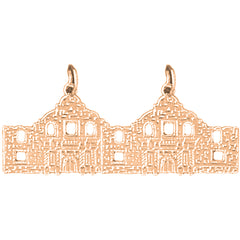 14K or 18K Gold 16mm Alamo Earrings