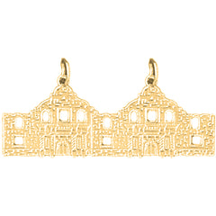14K or 18K Gold 16mm Alamo Earrings