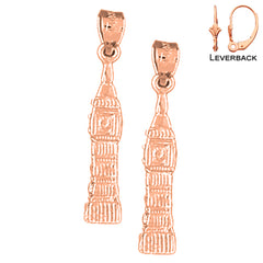 14K or 18K Gold 3D Big Ben Earrings