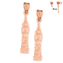 14K or 18K Gold 3D Big Ben Earrings
