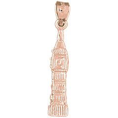 10K, 14K or 18K Gold 3D Big Ben Pendant