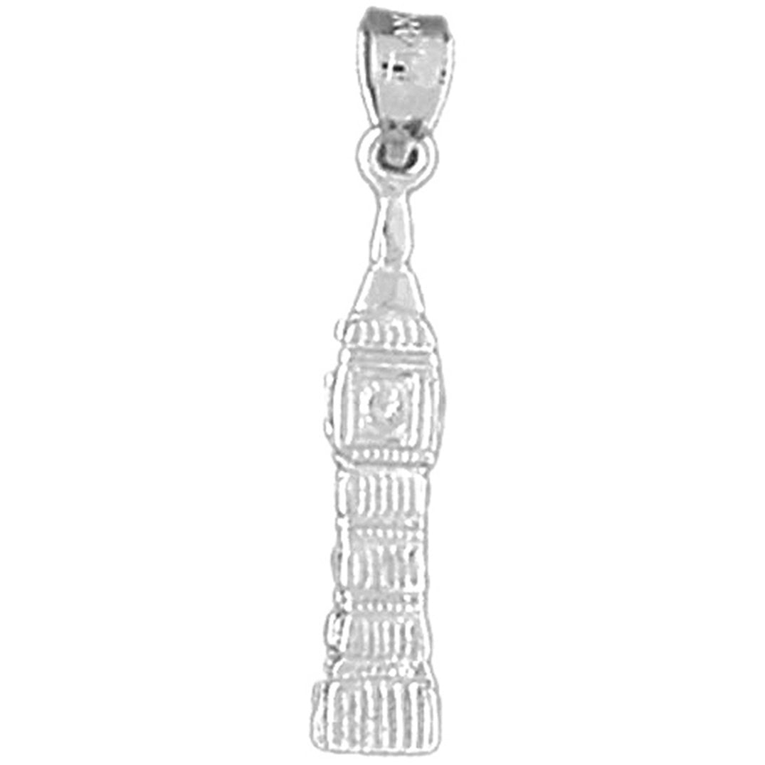 10K, 14K or 18K Gold 3D Big Ben Pendant