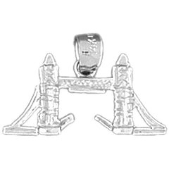 14K or 18K Gold 3D London Tower Bridge Pendant