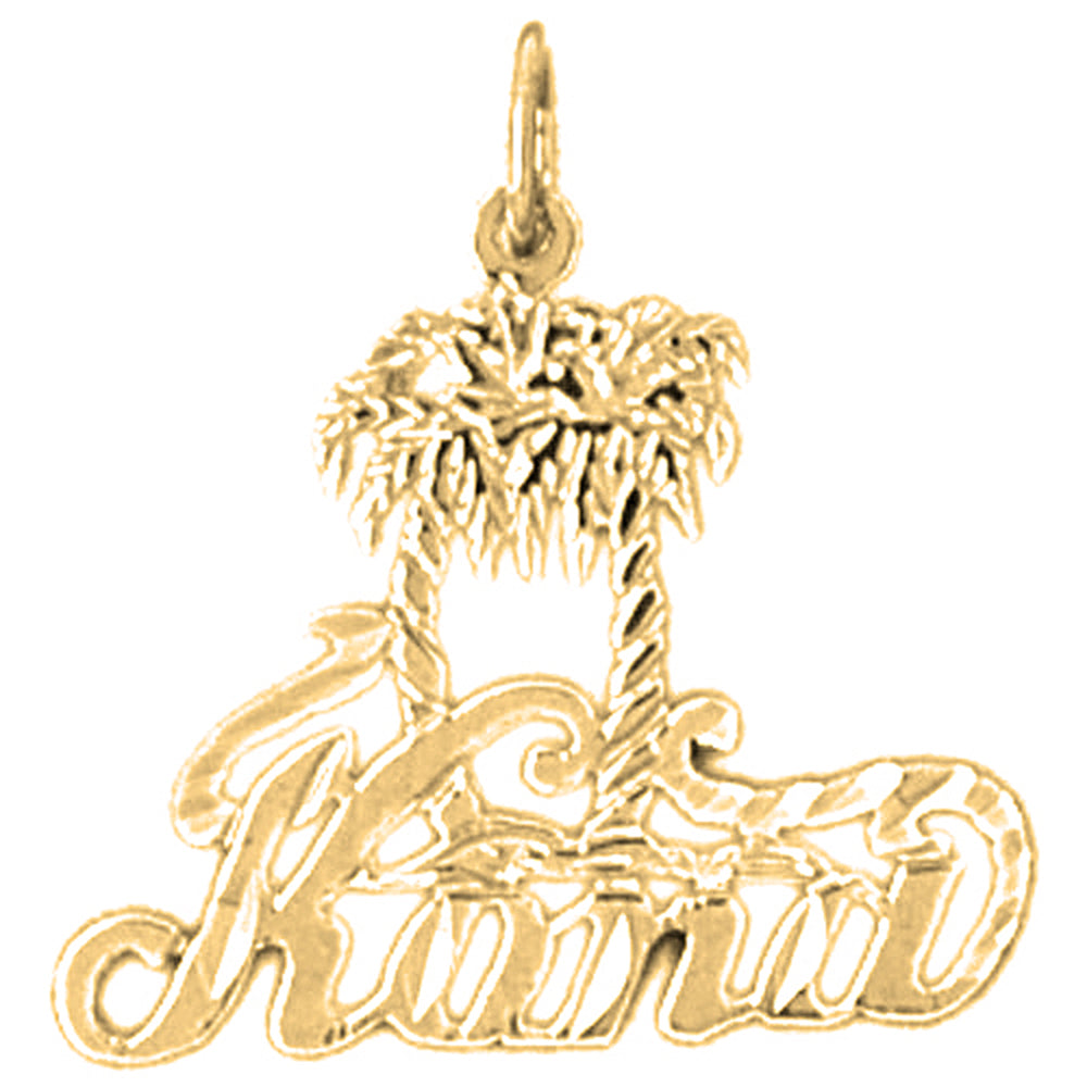 14K or 18K Gold Hawaiian Kona Pendant