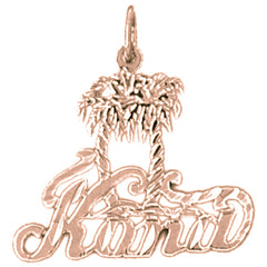 14K or 18K Gold Hawaiian Kona Pendant