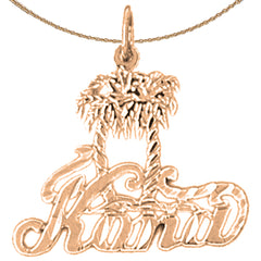 14K oder 18K Gold Hawaiian Kona Anhänger