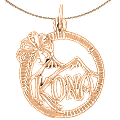 14K or 18K Gold Hawaiian Kona Pendant