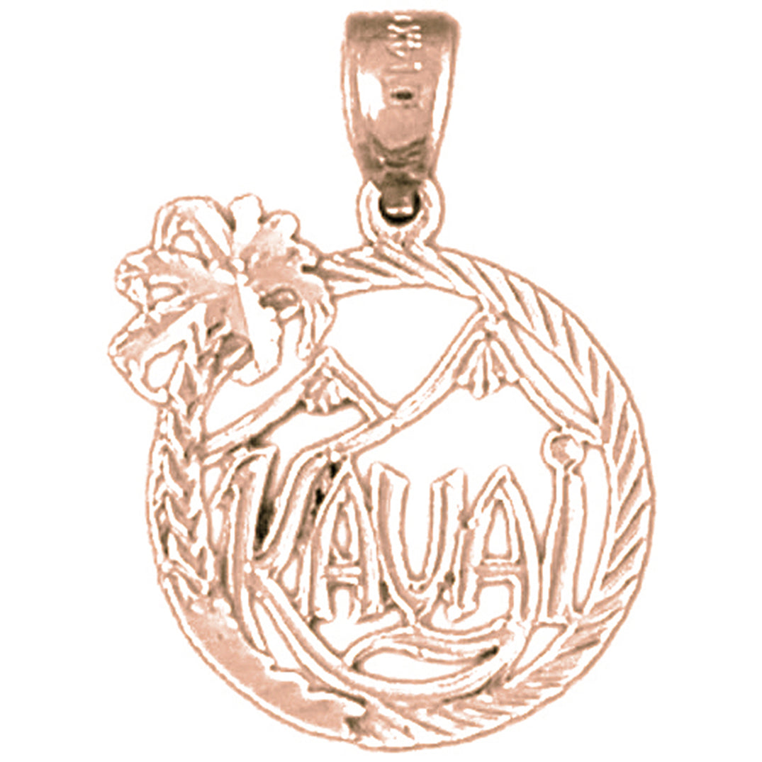 14K or 18K Gold Kauai Pendant