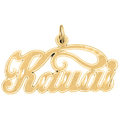 14K or 18K Gold Kauai Pendant