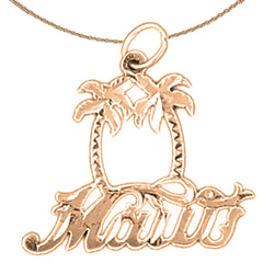 14K or 18K Gold Maui Pendant