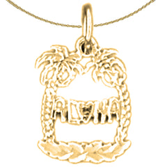 14K or 18K Gold Aloha Pendant