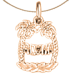 14K or 18K Gold Aloha Pendant