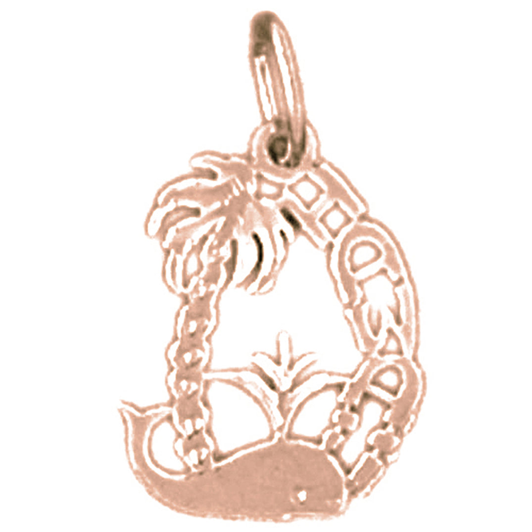 14K or 18K Gold Hawaii Pendant
