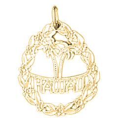 14K or 18K Gold Hawaii Pendant