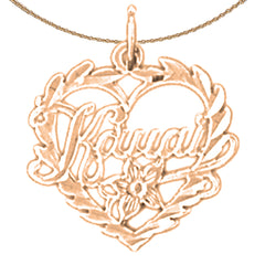 14K or 18K Gold Kauai Pendant