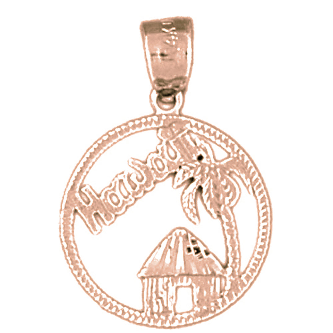 14K or 18K Gold Hawaii Pendant