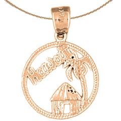 Colgante Hawaii de oro de 14 quilates o 18 quilates