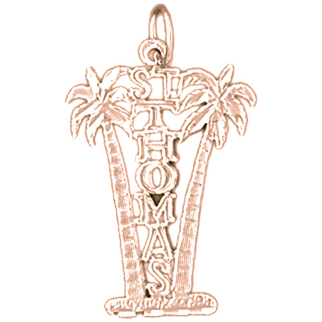 14K or 18K Gold St. Thomas Pendant