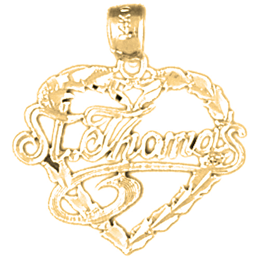 14K or 18K Gold St. Thomas Pendant