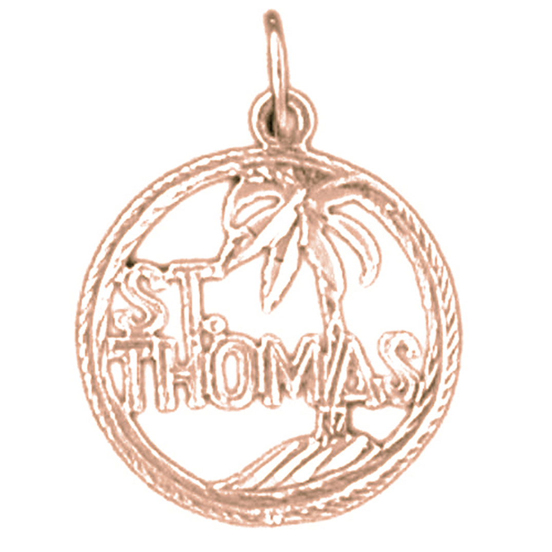 14K or 18K Gold St. Thomas Pendant
