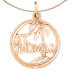14K oder 18K Gold St. Thomas Anhänger