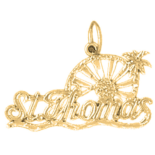 14K or 18K Gold St. Thomas Pendant