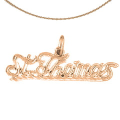 Colgante de Santo Tomás de Oro de 14K o 18K