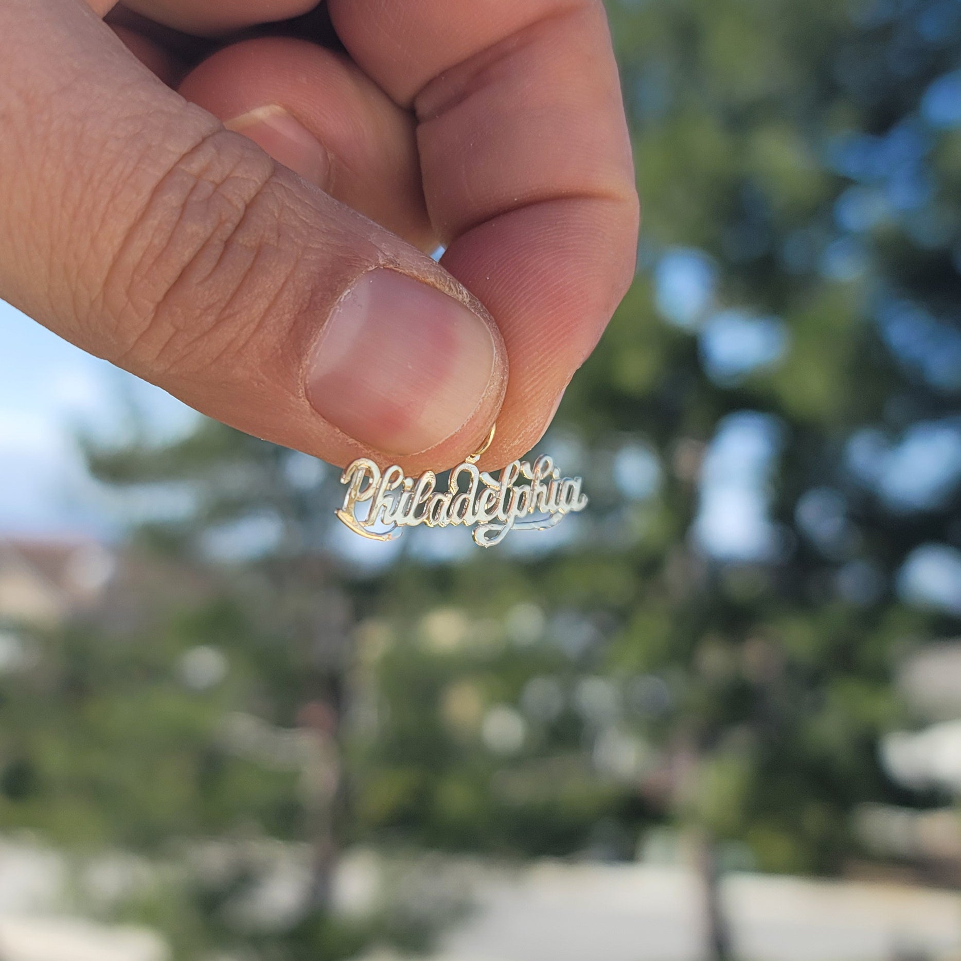 14K or 18K Gold Philadelphia Pendant